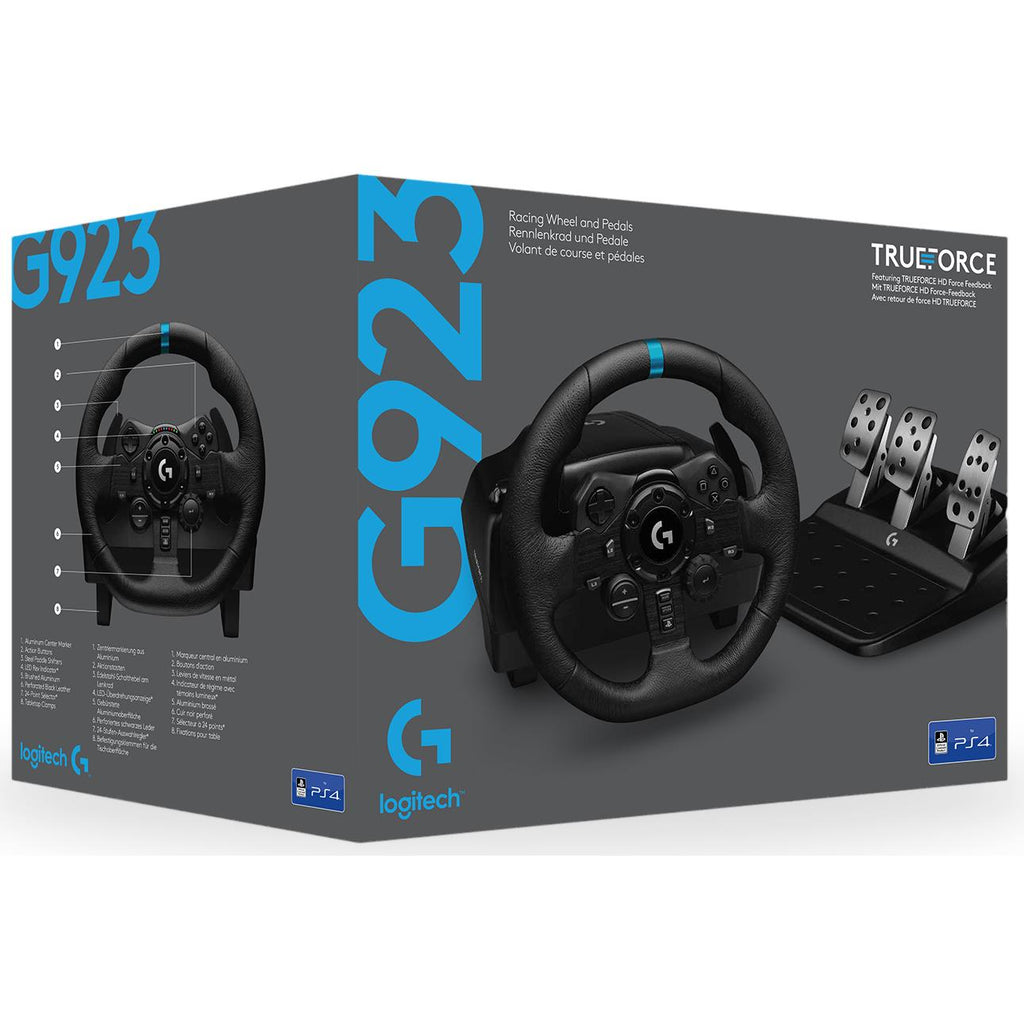 Logitech G923 TRUEFORCE Racing Wheel and Pedals for Playstation & PC