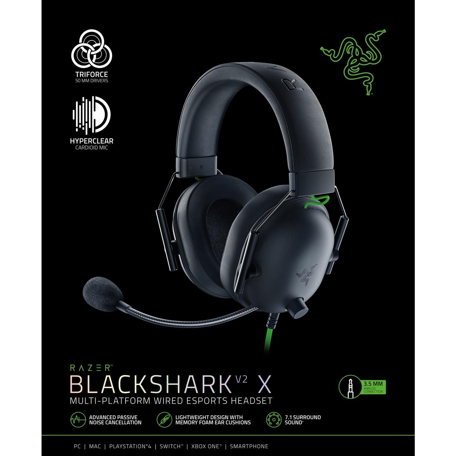 Razer BlackShark V2 X Wired Esports Headset