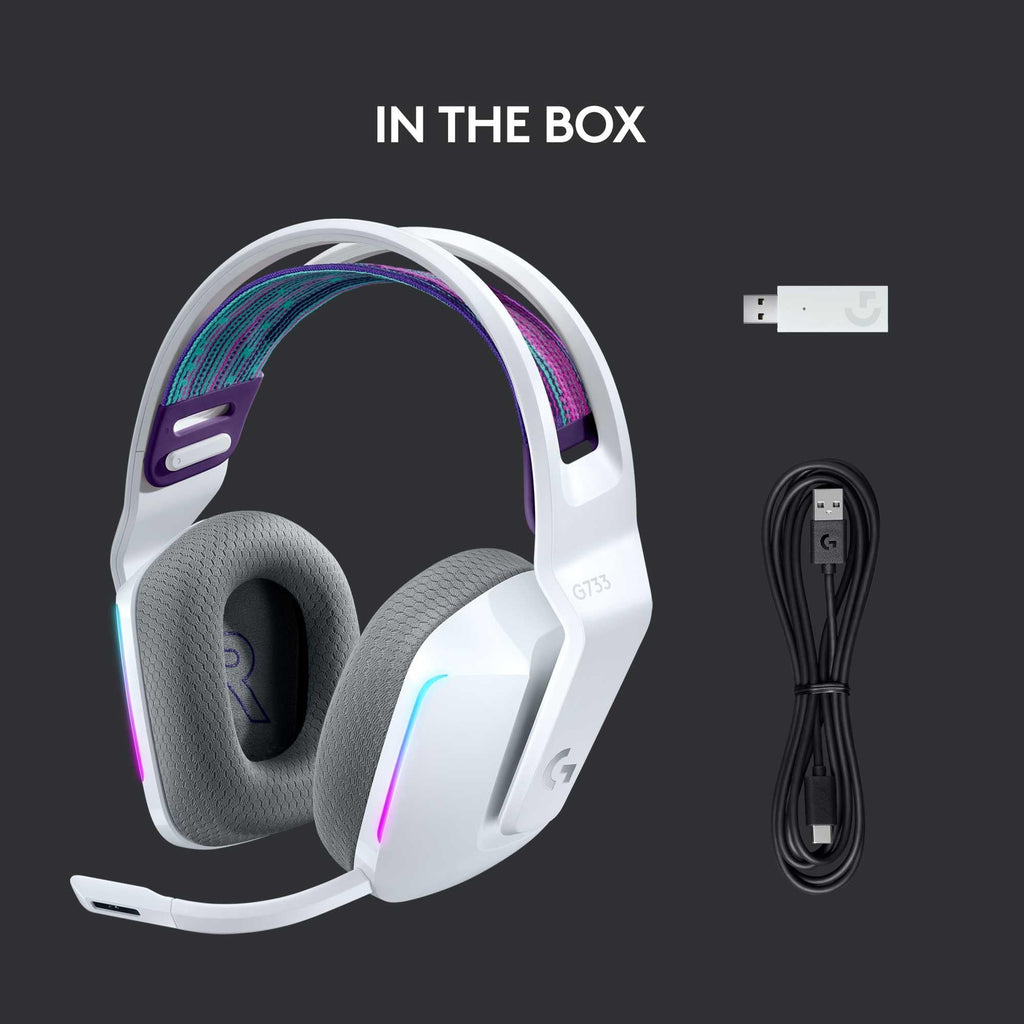 Logitech G733 Lightspeed Wireless RGB Gaming Headset (White)