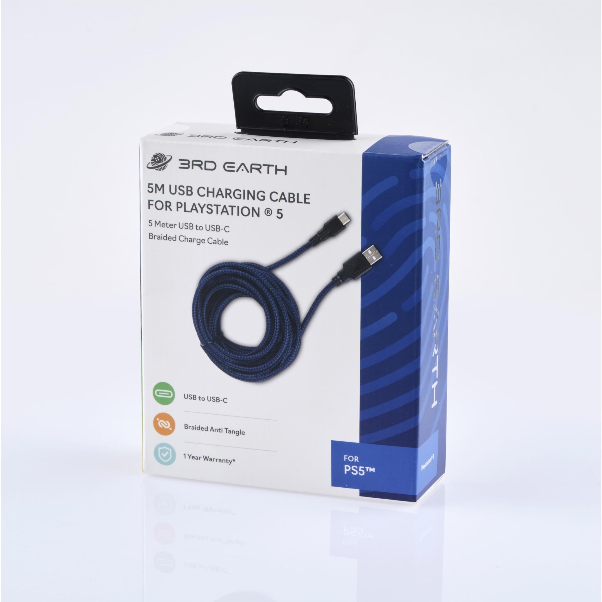 3rd Earth 5M Charge & Play USB Cable for PlayStation 5™