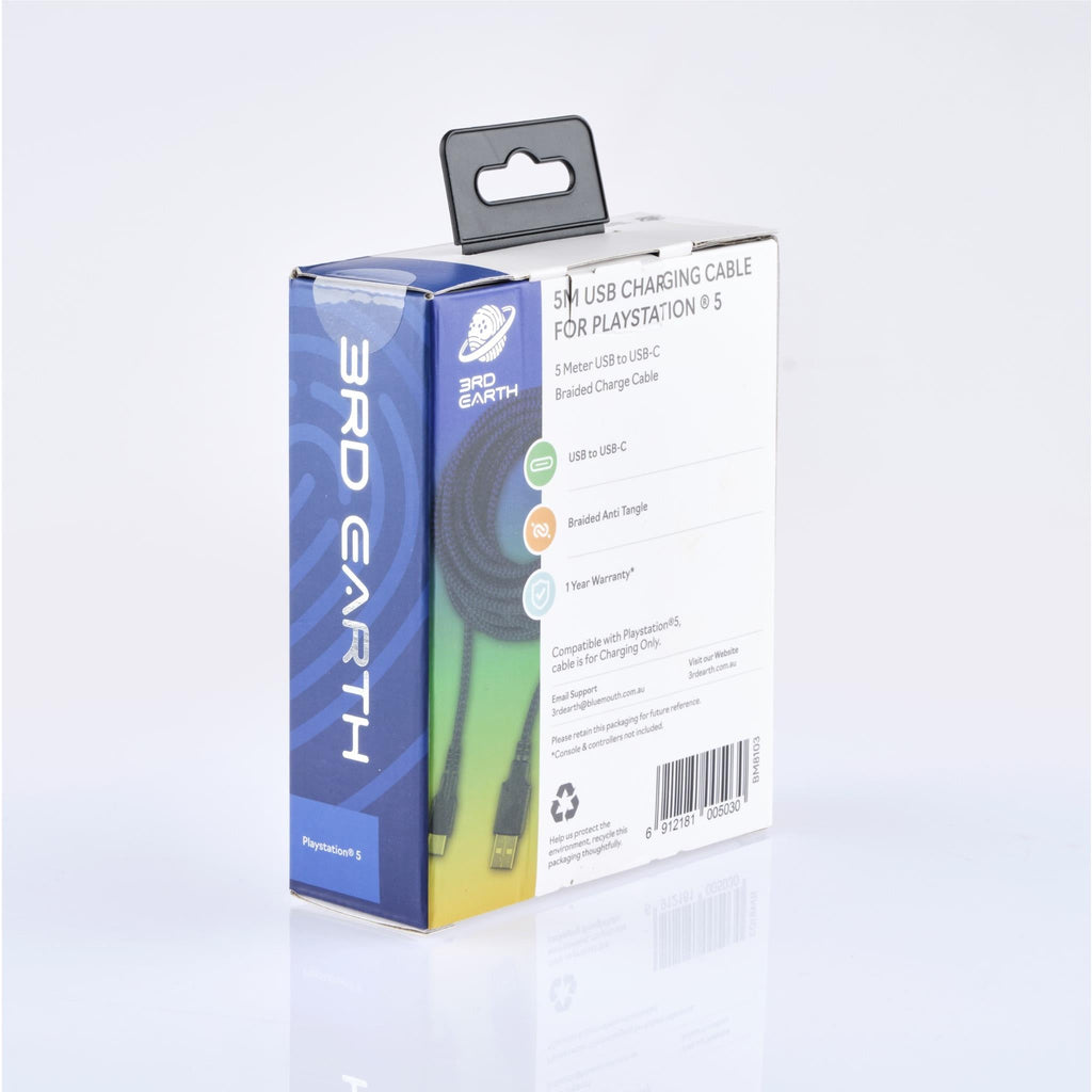 3rd Earth 5M Charge & Play USB Cable for PlayStation 5™