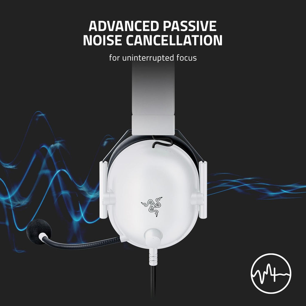 Razer BlackShark V2 X Wired Gaming Headset (White Edition)
