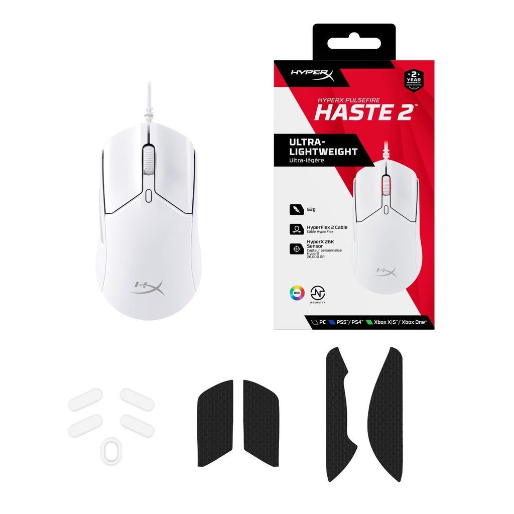 HyperX Pulsefire Haste 2 Wired Gaming Mouse (White)