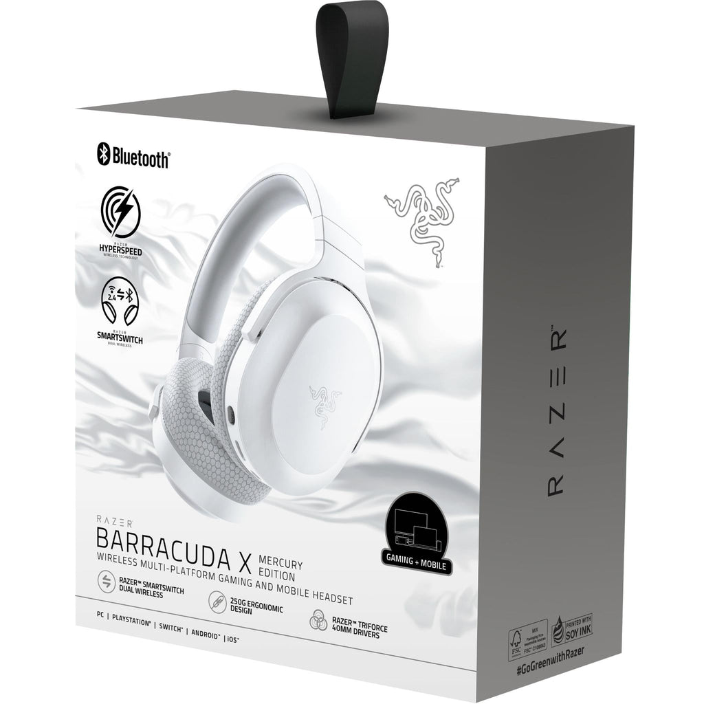 Razer Barracuda X Wireless Multi-Platform Gaming and Mobile Headset (Mercury White)