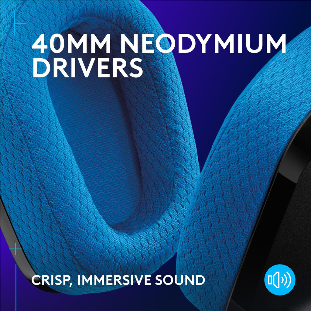 Logitech G G535 LIGHTSPEED Wireless Gaming Headset for PlayStation 5 (Black/Blue)