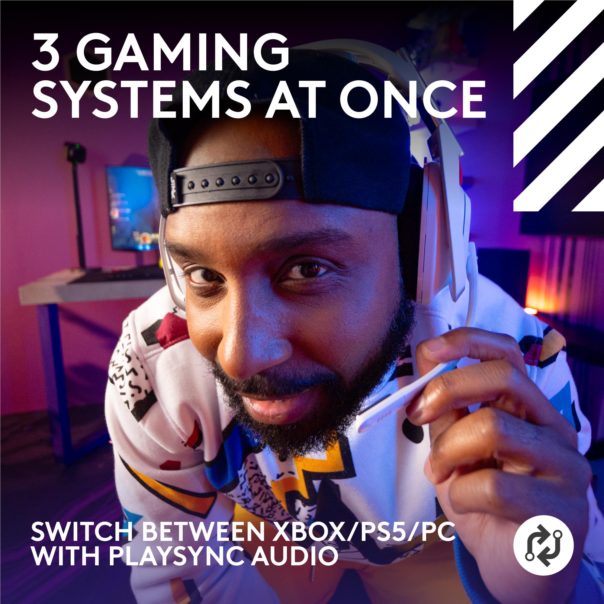 Logitech G Astro A50 LIGHTSPEED Wireless Gaming Headset + Base Station (White)