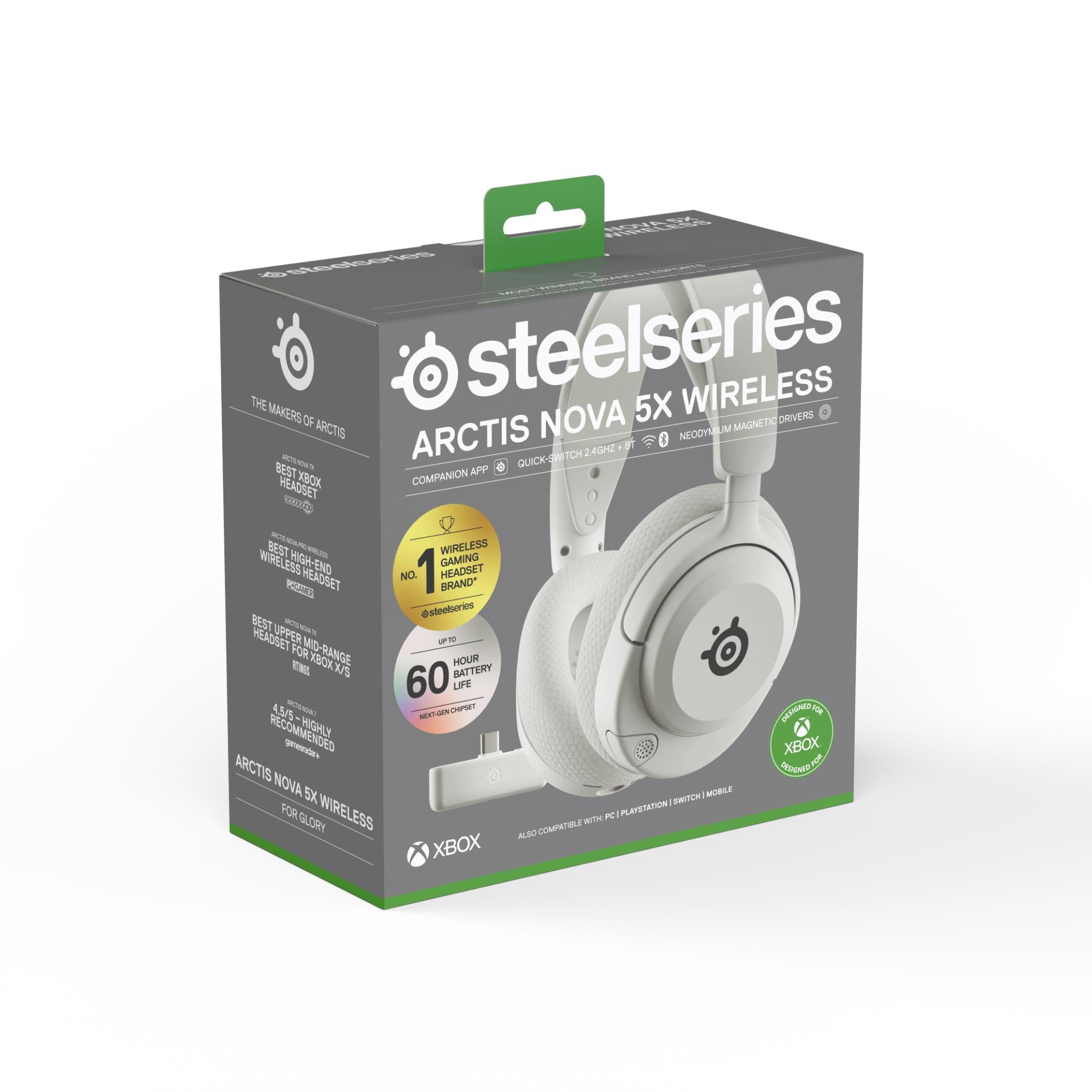 SteelSeries Arctis Nova 5X Wireless Gaming Headset (White)