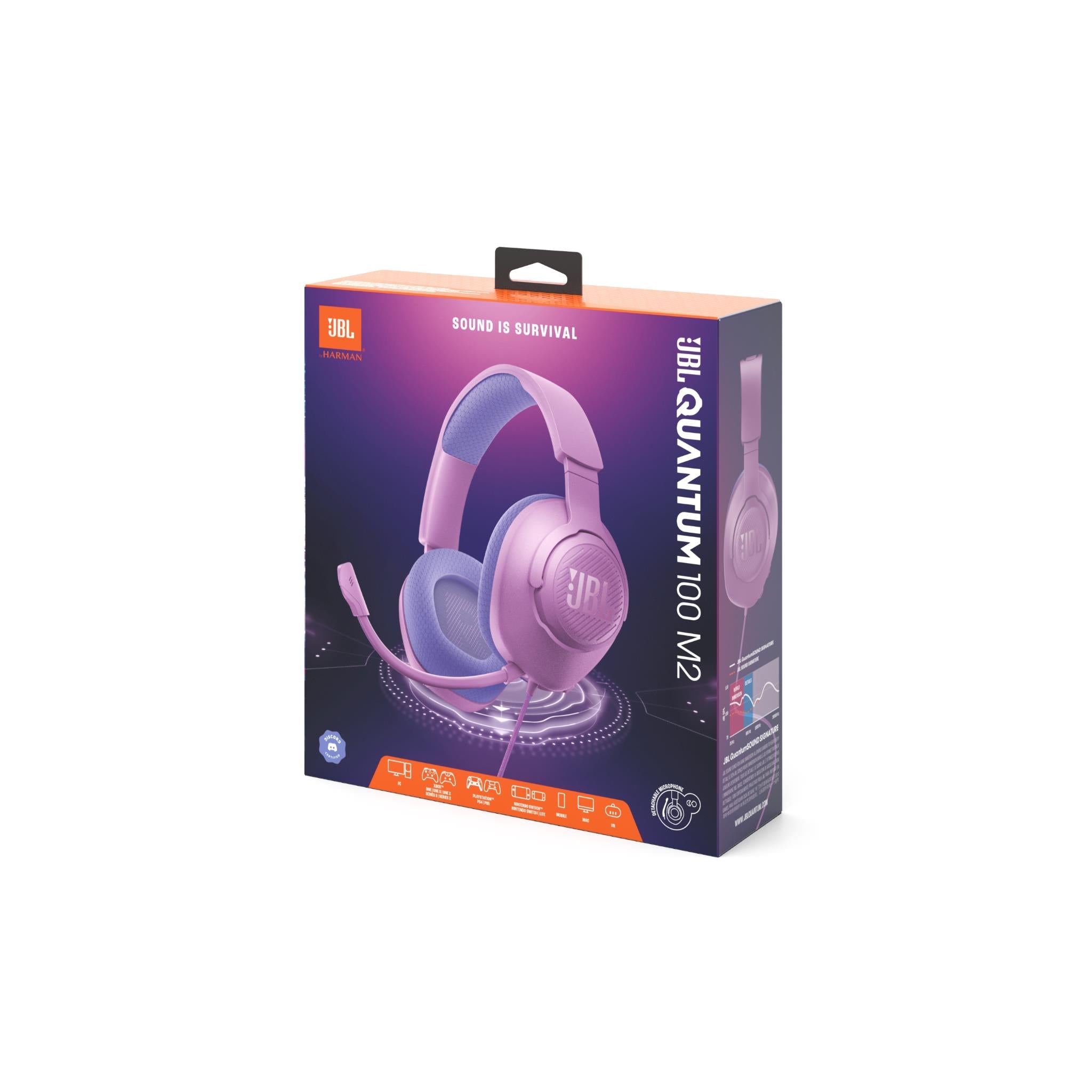 JBL Quantum 100M2 Over-Ear Gaming Headset (Purple)