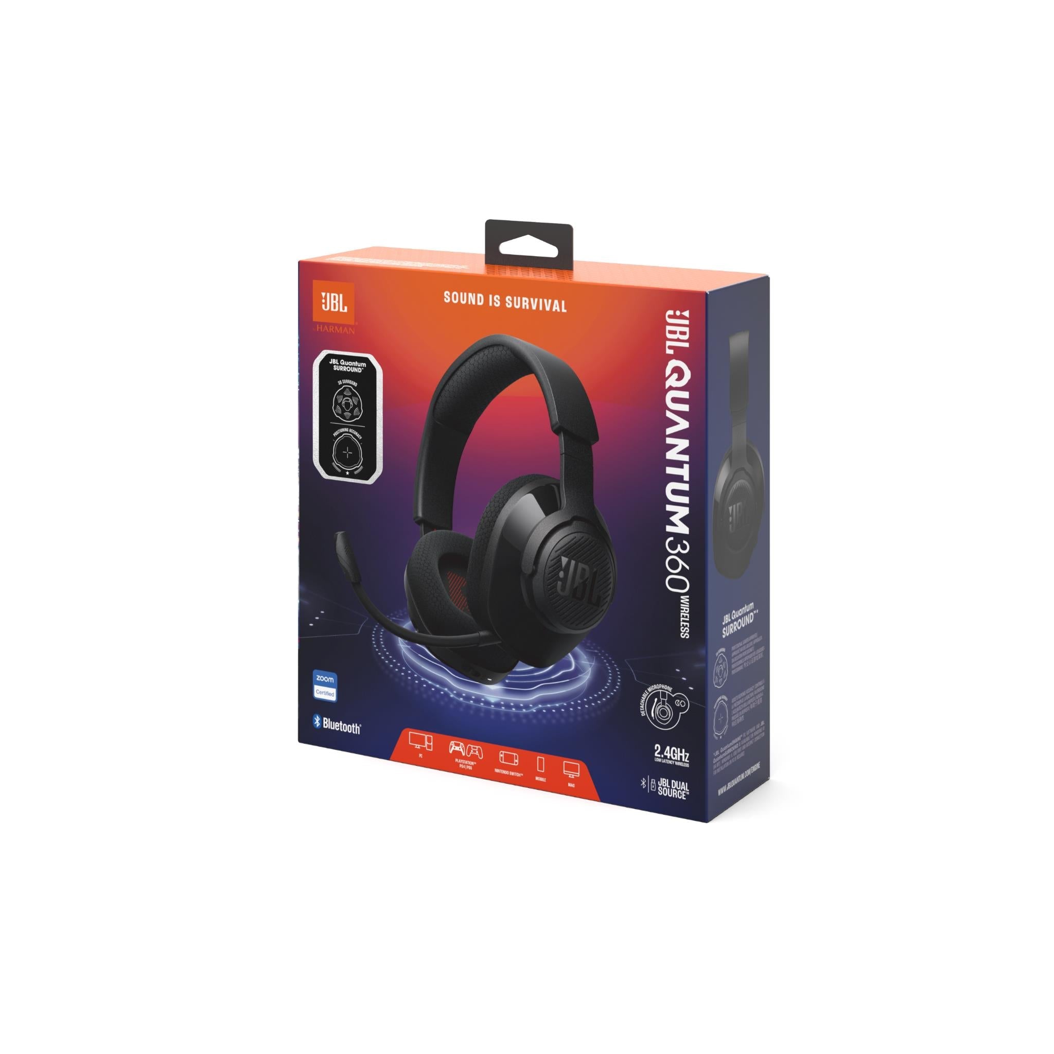JBL Quantum 360 Over-Ear Wireless Gaming Headset (Black)