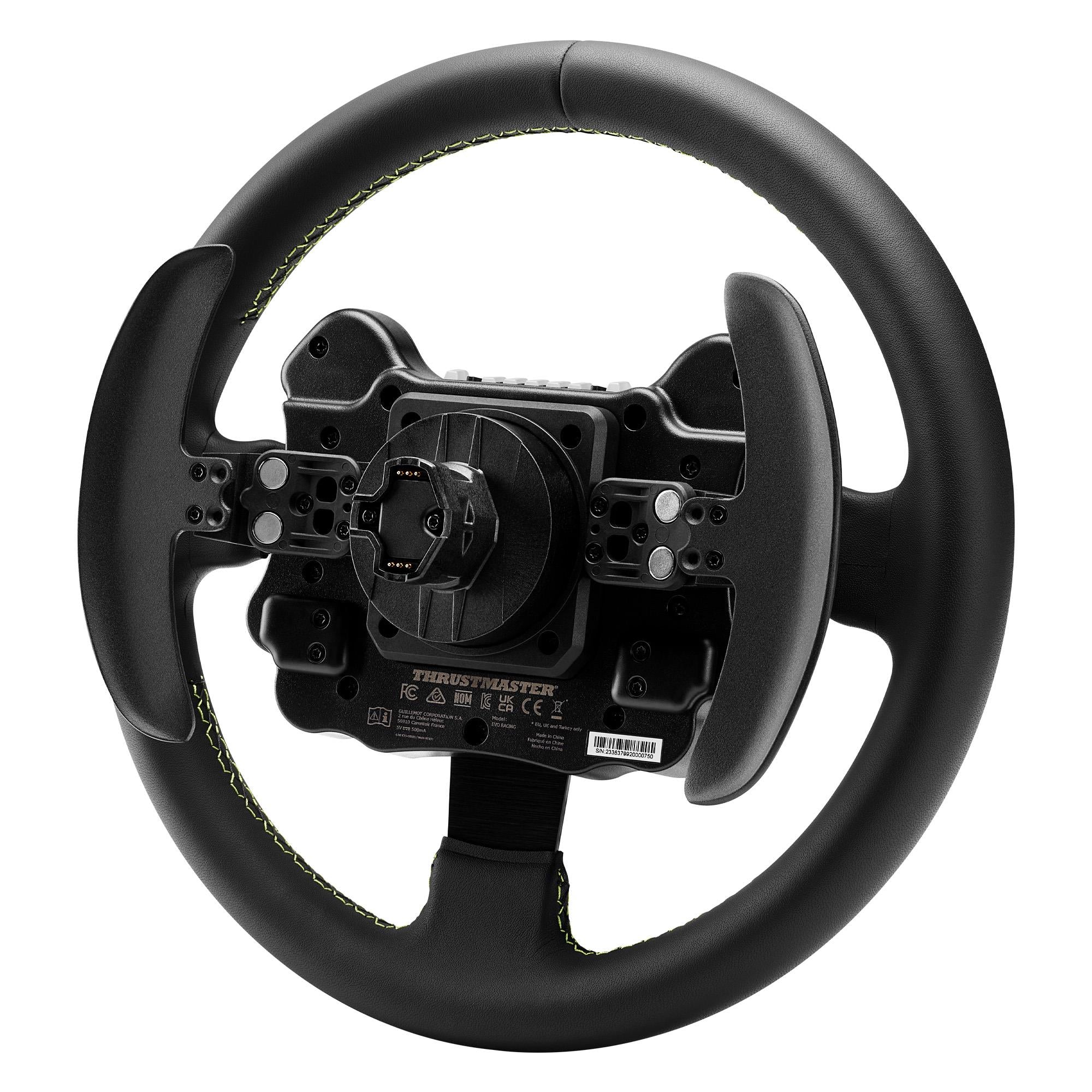 Thrustmaster EVO Racing 32R Leather, Round Leather-Wrapped Wheel Rim & Detachable Hub