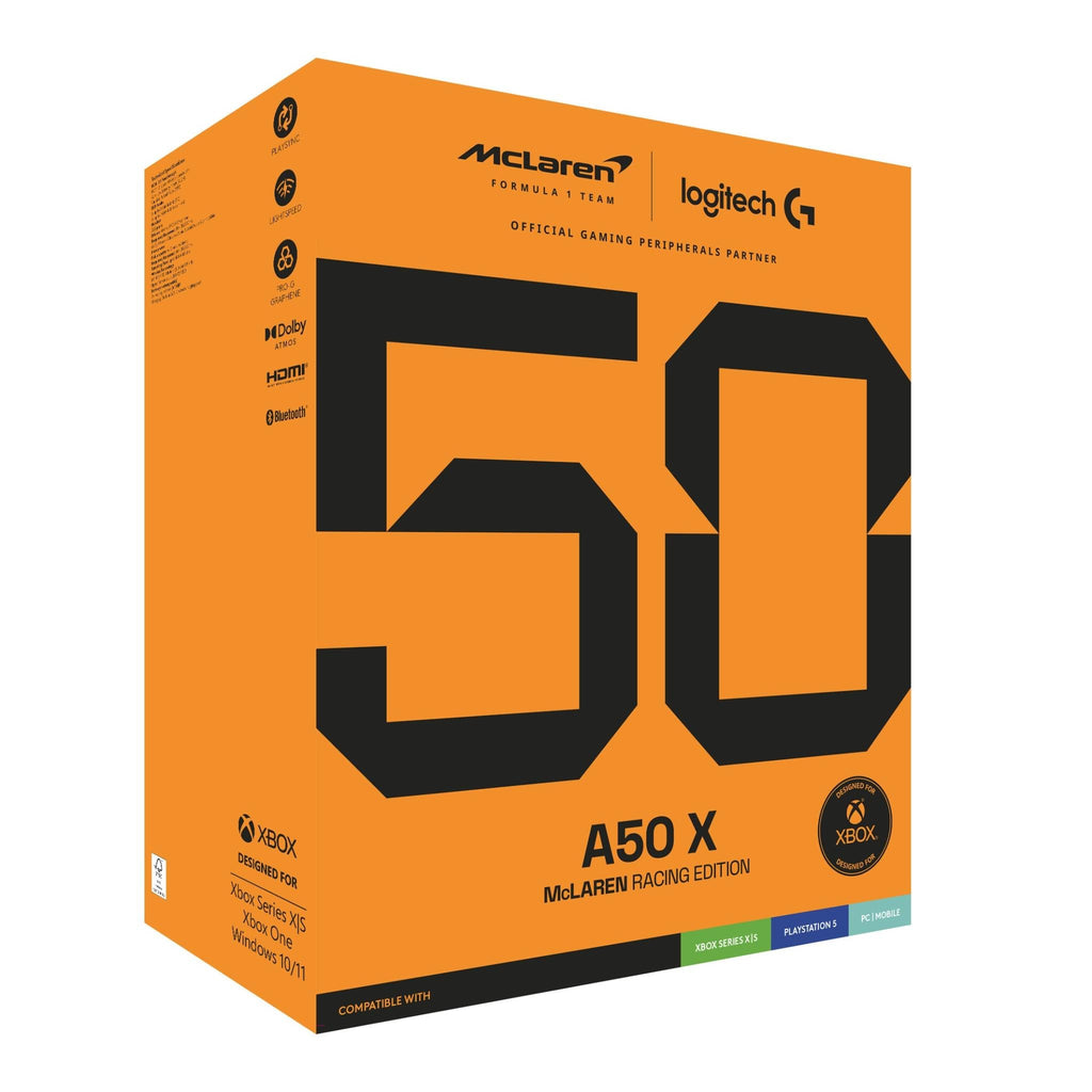 Logitech G Astro A50 X LIGHTSPEED Wireless Gaming Headset + Base Station McLaren Racing Edition